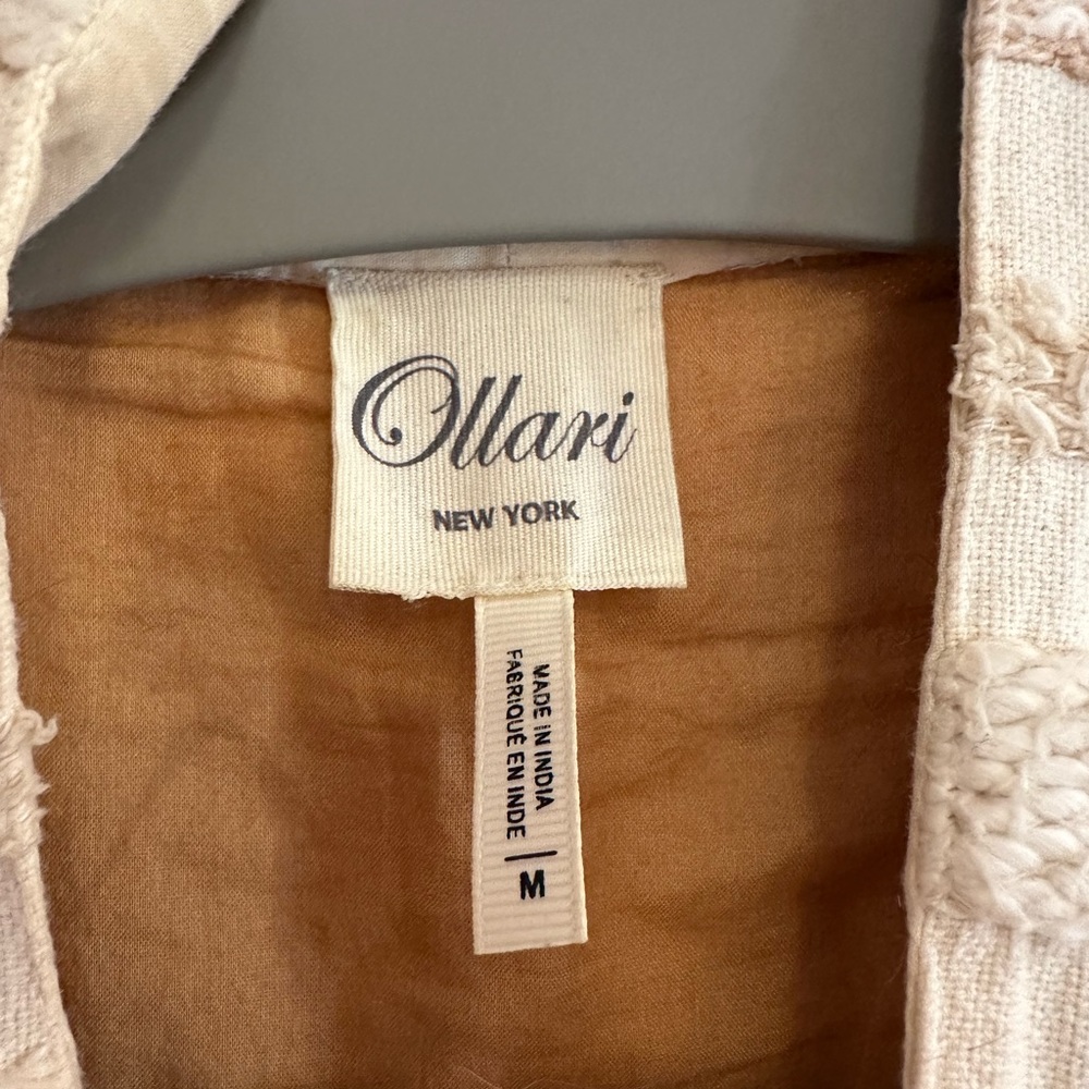 Anthropologie x Ollari Cream Striped kimono duster sz M - Picture 8 of 12